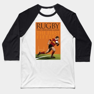 Rugby Poster Baseball T-Shirt